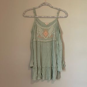 Cold shoulder bell sleeve boutique top